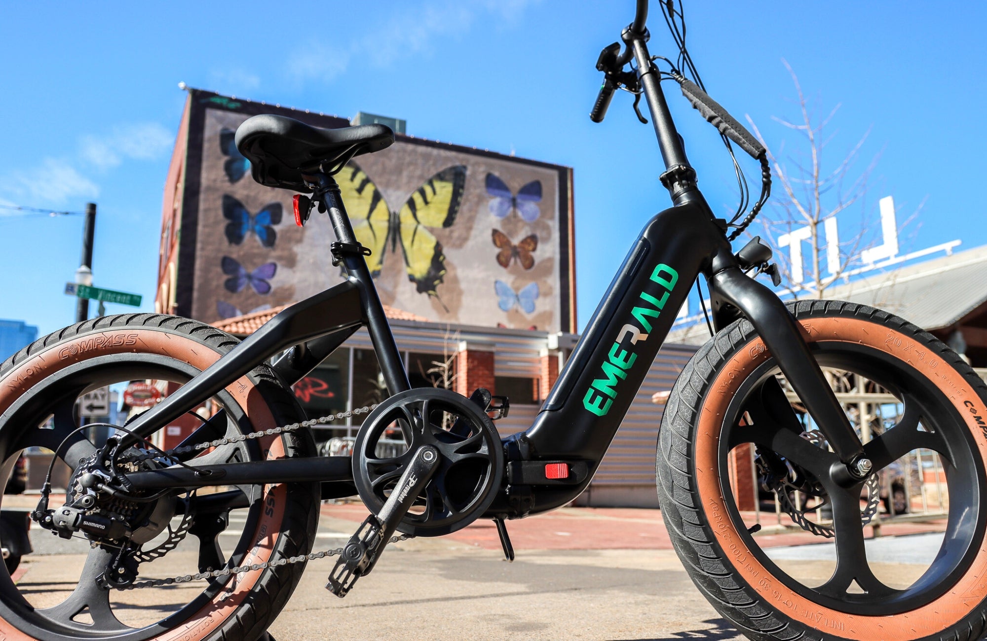 The Emerald ebike parked after a long commute