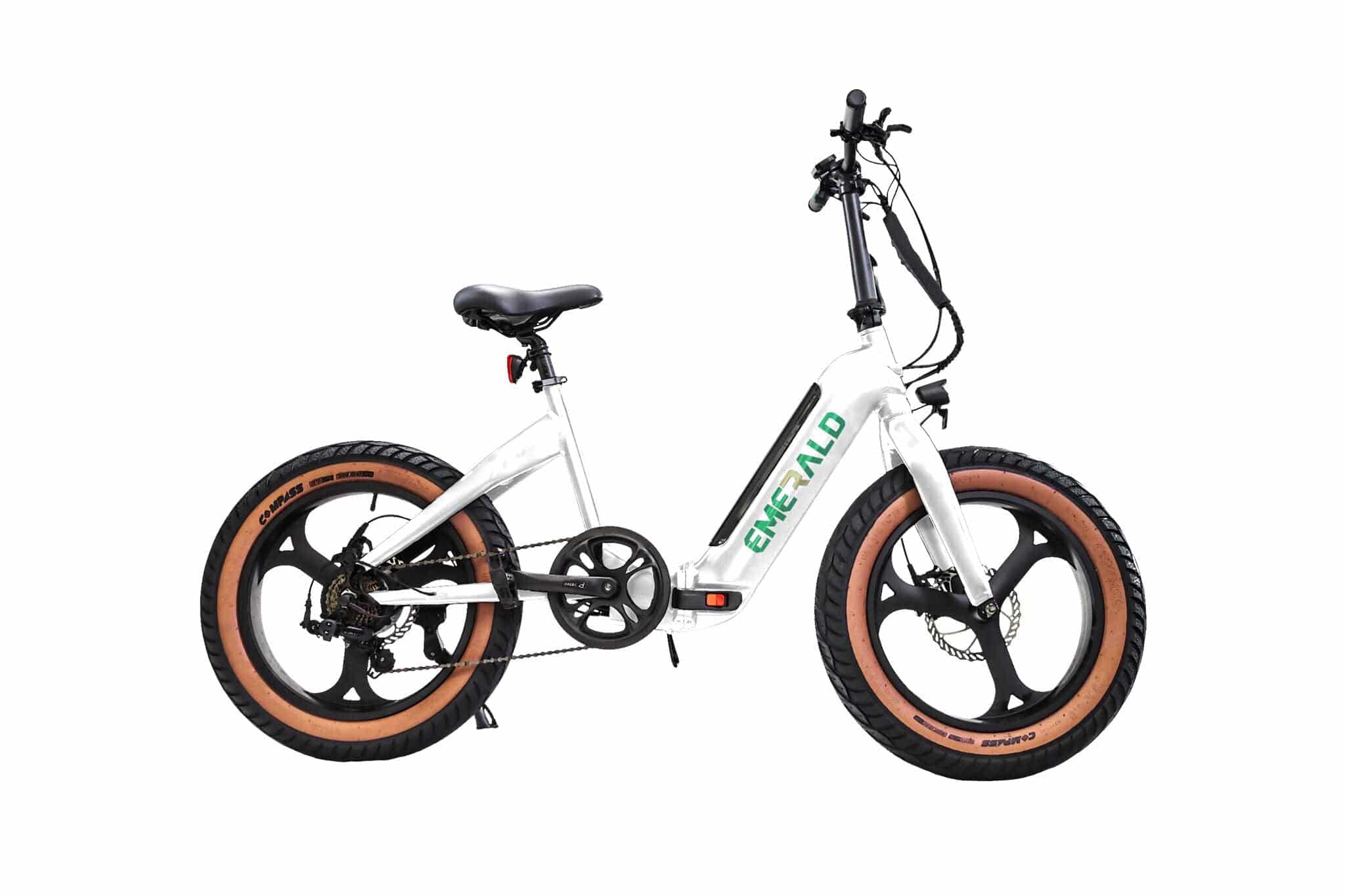 White Emerald Fold E-Bike