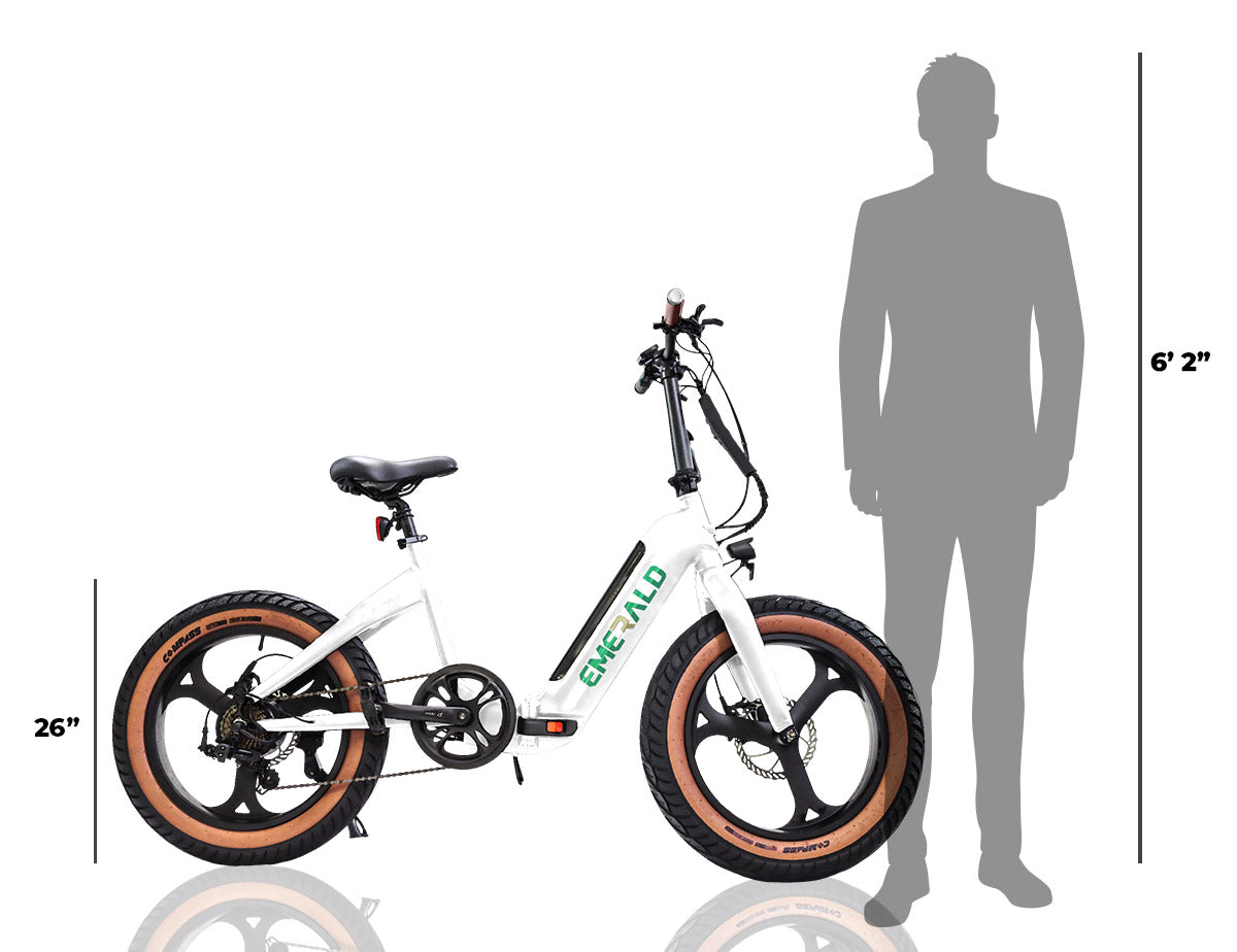 Emerald Ebike size comparison to male
